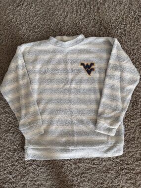 West Virginia Blue & White Striped Fleece
